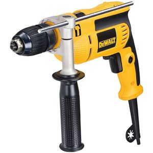 DEWALT Klopboormachine (650 watt, één versnelling, 13 mm snelspanboorhouder, robuust, zeer compact, incl. extra handgreep, boordiepteaanslag en transportkoffer) DWD024KS