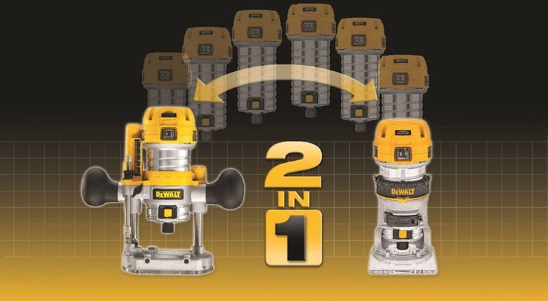 DeWALT Bovenfrees D26204K - 900W - 6 t/m 8 mm - D26204K-QS