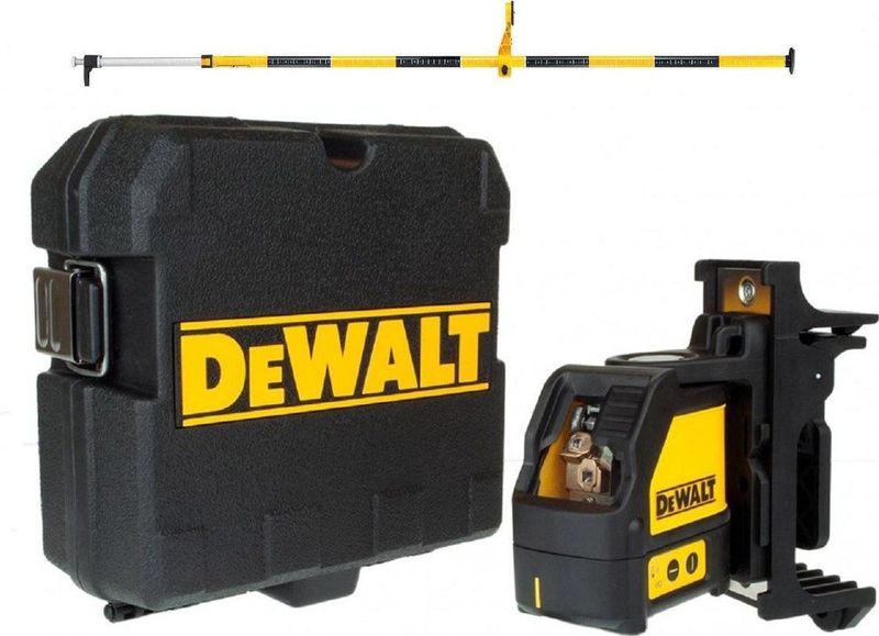 Dewalt DW088KPOL zelfnivellerende kruislijnlaser in koffer (DW088K) & kolom (DE0882) 15m