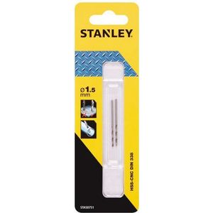Stanley metaalboor 1,5 mm HSS-CNC STA50751 (2 stuks)