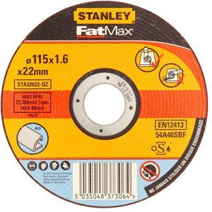 STANLEY STA32622-QZ Disco de Abrasivo para corte en acero inoxidable 115x1.6