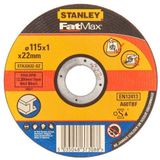 STANLEY STA32632-QZ Disco Abrasivo para corte en acero 115x1.0, kleurrijk
