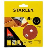 STANLEY STA32007-XJ 5 Discos ø 115 mm. Para lijadora rotorbital, bruin