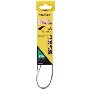 Stanley Schuurband Super voor Powervijl (13x451mm, K120, voor hout, metaal, metselwerk/gips, kunststof en verf, 3 stuks) STA33381