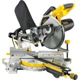 Stanley FME720-QS FatMax paneelzaag FME720 (2.000 Watt, 254 mm, met laserlijngeleiding, 2 uittrekbare materiaalsteunen, stofopvangzak, horizontale trekgreep, incl. hardmetalen zaagblad), 2000 W