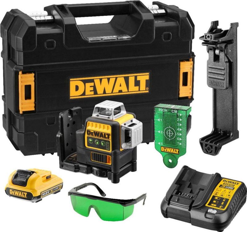 DEWALT Multilijnlaser Zelfnivellerend (3x 360 Graden Stralen en Inclusief 1x 10,8V XR Accu) DCE089D1G
