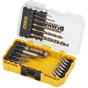 DeWalt Accessoires 19-delige Metaalboren- en schroefbitset | HSS-G | 2 mm-8 mm | In TOUGH CASE - DT70711-QZ