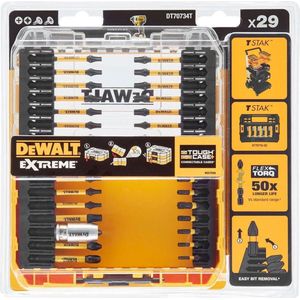 Dewalt DT70734T-QZ 29-delige Bitset In Cassette - PZ/TX