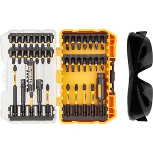 DeWALT FLEXTORQ bitset (38-delig) + veiligheidsbril DT70740T