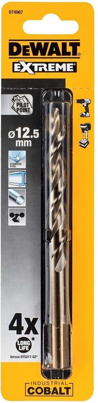 DeWalt - DT4967-QZ - HSS Industrial Cobalt Metaalboor - 12.5mm - Sterke Kern