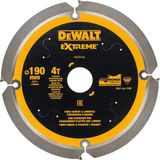 DEWALT DT1472 - Cirkelzaagblad - 190 mm - 4 Tanden - Vezelcement
