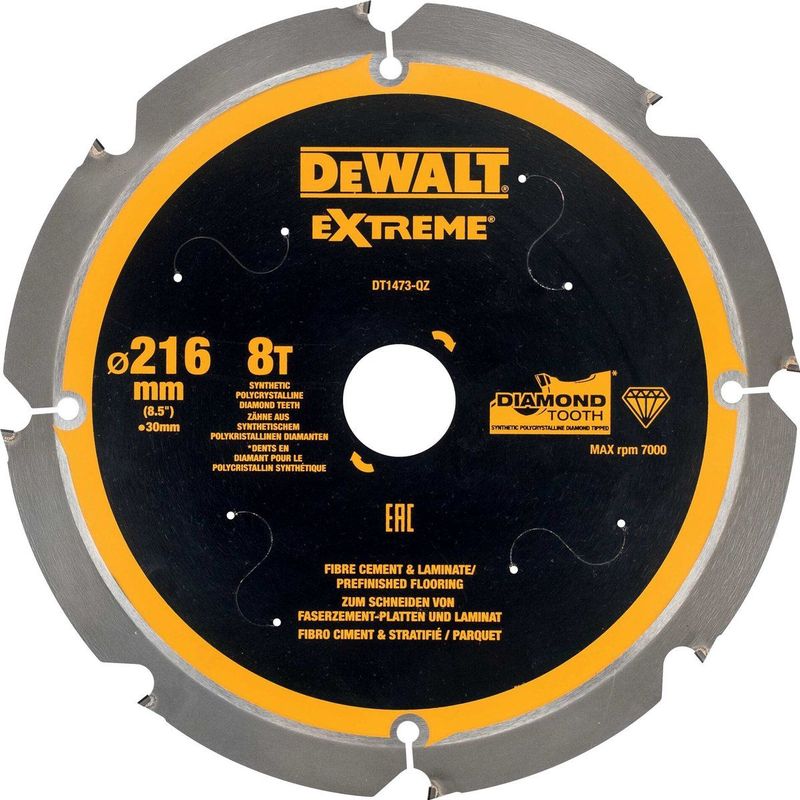 DEWALT DT1473-QZ Cirkelzaagblad - Diamantvertanding - 216 x 30 mm
