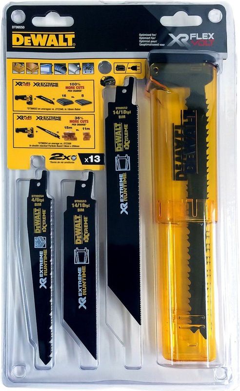 DEWALT - Dewa Reciprozaagbladenset - 13-delig - Bi-metalen Constructie - HSS-tanden