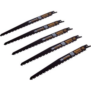 DeWalt DT99555 Reciprozaagblad - 230mm - Hout met spijkers (5st)