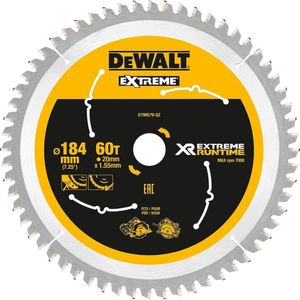 DeWALT Cirkelzaagblad Xtreme Runtime 184mm x 20mm 60T