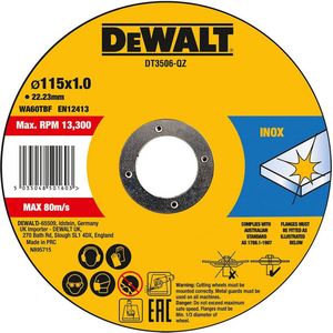 DeWALT - Snijschijf voor Metaal - 115 mm - 10 Stuks