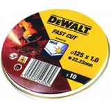 DeWALT DT3507 - Doorslijpschijf - RVS - 125 X 22,23 X 1,0mm (10st)