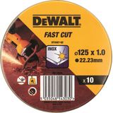 DeWALT DT3507 - Doorslijpschijf - RVS - 125 X 22,23 X 1,0mm (10st)