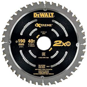 DeWALT Zaagblad voor hout en metalen materialen 190 x 30 mm, 40 tanden DT4394