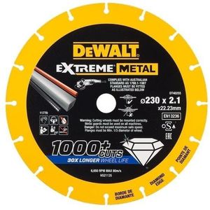 DeWALT DT40255 Extreme Metal Doorslijpschijf 230mm