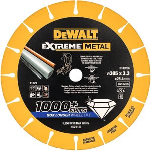DeWALT DT40256 EXTREME™ Metal Diamant Doorslijpschijf 300mm