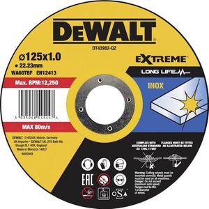 DEWALT DT43902-QZ Doorslijpschijf - 125 mm - Metaal, RVS, IJzer