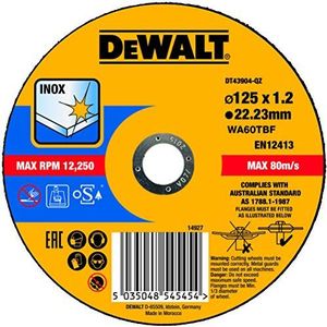 DeWALT DT43904 Doorslijpschijf RVS 125mm