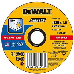 DeWALT DT43906 Doorslijpschijf RVS 125mm