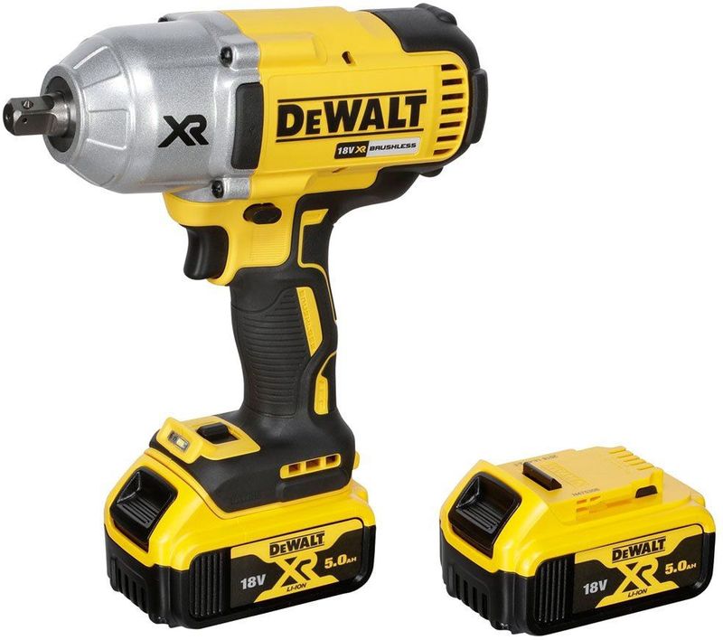 DeWalt DCF899P2 18V Li Ion Accu slagmoersleutel set (2xAh accu) in koffer 950Nm" koolborstelloos