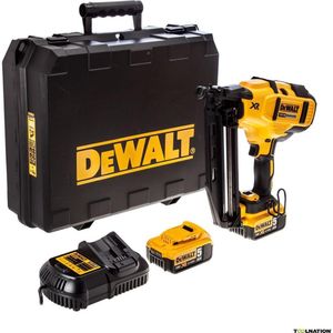 DeWalt DCN660P2 18V Li-Ion Accu Afwerk Tacker set (2x 5.0Ah Accu) In Koffer - 32-63mm - 16 Gauge