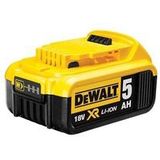 DeWalt Reserveaccu (18 volt, 5,0 Ah XR-accu met Bluetooth-technologie, compatibel met alle 18 volt XR accumachines van DeWalt, met led-laadcapaciteitsindicator, probleemloos langdurig gebruik) DCB184B