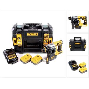 DeWalt DCH273P2T 18V Li-Ion Accu SDS-plus combihamer set (2x 5.0Ah accu) in TSTAK - 2,1J - koolborstelloos
