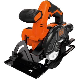 Black + Decker BDCCS18 Accu-handcirkelzaag, 18 V, 1,5 Ah, 1 x accu + oplader, 1 x zaagblad, rubberen handgreep, metalen schoen, aansluiting voor stofafzuigsysteem)