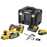 DeWalt DCP580P2 18V Li-Ion Accu schaafmachine set (2x 5.0Ah accu) in TSTAK - 82mm - 2mm - koolborstelloos