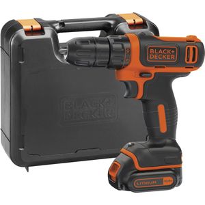 BLACK+DECKER 10,8V Schroef-/boormachine BDCDD12KB - compact - incl. lader en 2 accu's