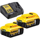 DeWALT DCB115P2 Starterset lader + 2 Accu's 18V 5.0Ah XR Li-ion