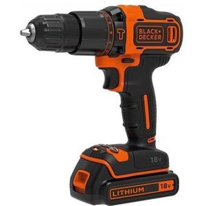 BLACK+DECKER BDCHD18KB-QW Accuboormachine - met klopfunctie - 18V - incl. lader, 2 accu's en koffer