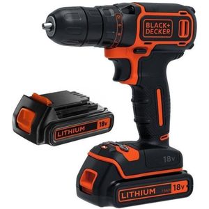 BLACK+DECKER BDCDC18B-QW Accuboormachine - 18V - Incl. lader en 2 accu's