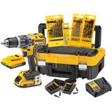 DeWALT DCK796D2T Accu Klop-/Schroefboormachine 18V XR 2.0Ah + 71-delige Accessoireset In TSTAK