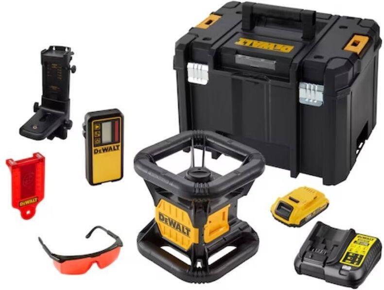 DeWALT - DCE074D1R - Rotatie Laser Set - Rood - 45m - IP54