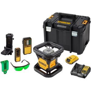 DeWALT DCE079D1G Rotatie Laser Set - Groen - Inclusief Ontvanger en Koffer