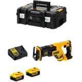 DeWalt DCS367P2 18V Li-Ion accu reciprozaag set (2x 5.0Ah accu) in TSTAK - koolborstelloos
