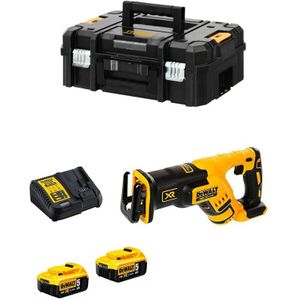 DeWalt DCS367P2 18V Li-Ion accu reciprozaag set (2x 5.0Ah accu) in TSTAK - koolborstelloos