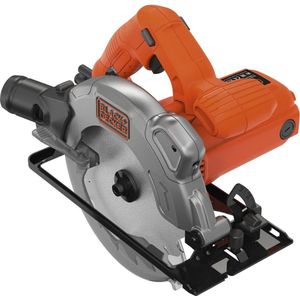 Black+Decker Handcirkelzaag (1250W, zaagdiepte 66 mm / 50 mm (90°/45°), met parallelaanslag, diameter 190 mm, met snelspanhendel, geïntegreerde laser, incl. 2 zaagbladen) CS1250LA