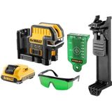 DeWalt DCE0825D1G - Kruislijn-/Puntlaser Set - Groen - Inclusief 2,0Ah Accu in Koffer