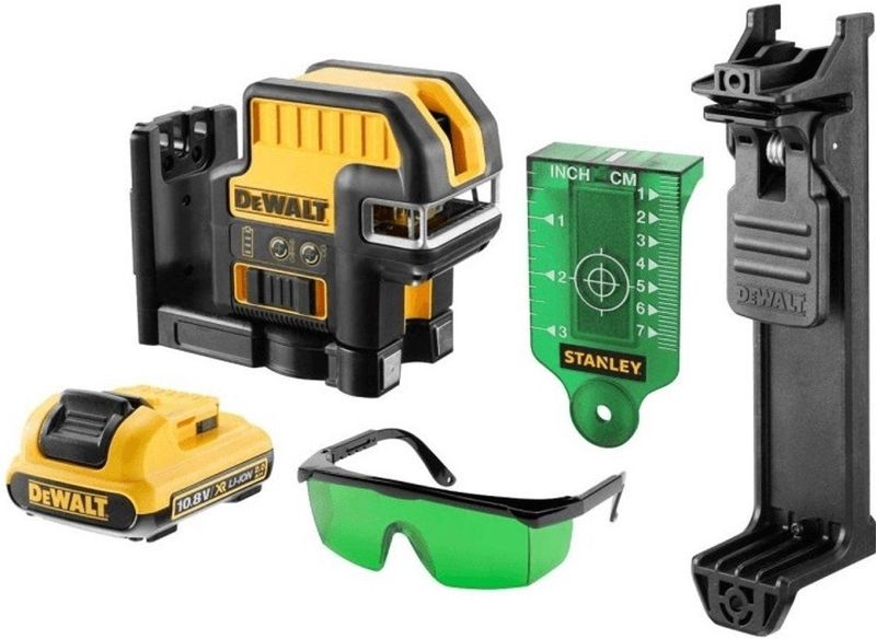 DeWalt DCE0825D1G - Kruislijn-/Puntlaser Set - Groen - Inclusief 2,0Ah Accu in Koffer