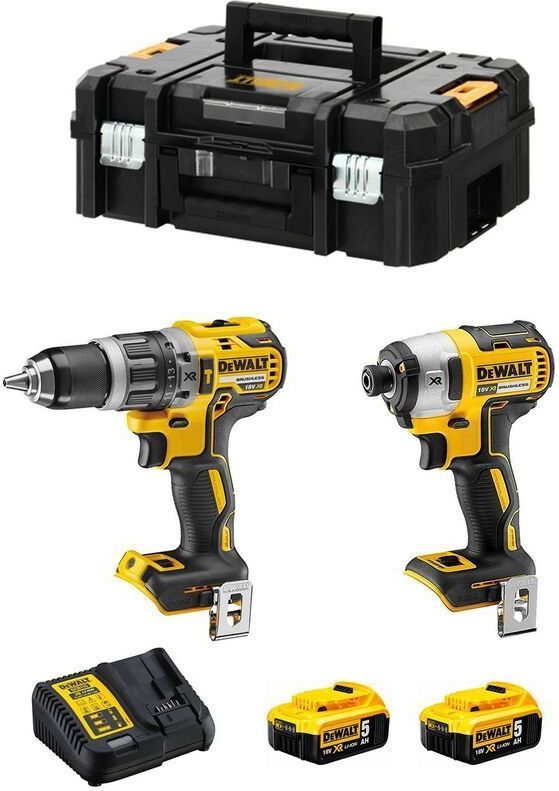 DeWalt DCK266P2T Combiset - Accu Klop-/Schroefboormachine + Accu Slagschroevendraaier - 18V 5.0Ah XR Li-ion