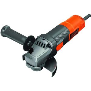 Black + Decker BEG220 Hoekslijper, 900 watt, 125 mm schijf-Ø, zachte start en nulspanningsschakelaar, voor alle standaard slijp- en voorbewerkingswerkzaamheden, oranje