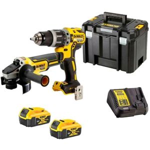 DeWalt DCK2080P2T accu set |  DCD796 accuboormachine + DCG405 accu haakse slijper | 18v 5.0Ah Li-ion