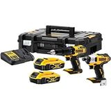 DeWalt DCK2061D2T-QW DCK2061D2T-QW-KIT XR 18 V = DCD708 DCF809 slagmoersleutel + 2 accu's Li-Ion 2 Ah + koffer TSTAK II 18 V